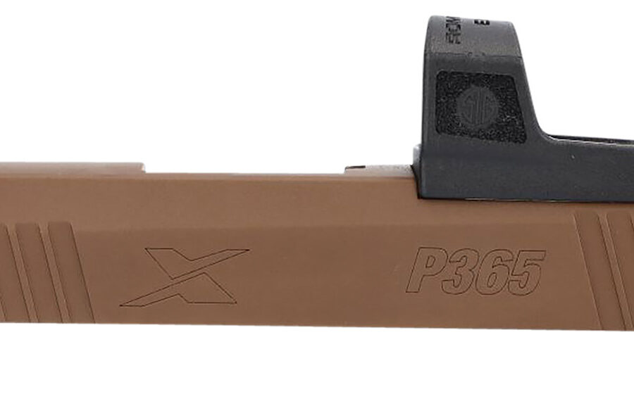 Sig Sauer 8900984 P365X Slide Assembly with Micro Optics Cut Coyote Tan Nitride XRAY3 Day Night Sights for 9mm 3.1" Barrel