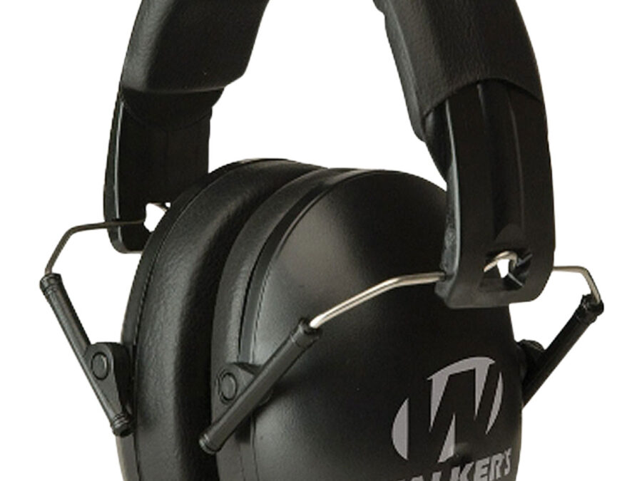 Walker's GWPYWFM2BLK Folding Muff  23 dB Over the Head Black Polymer Fits Youth/Women