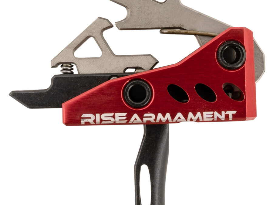 Rise Armament RA535BLKARP RA-535 Advanced Performance Single-Stage Straight with 3.50 lbs Draw Weight, Red Housing & Black Trigger for AR-Platform, Includes Pins