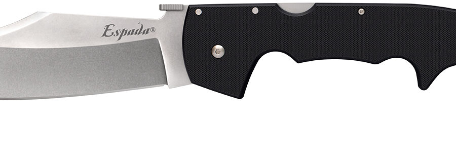 Cold Steel CS62MGC Espada  XL 7.50" Folding Clip Point Plain AUS-10A SS Blade/9.25" Black w/Polished Bolsters G10 Handle Includes Belt Clip
