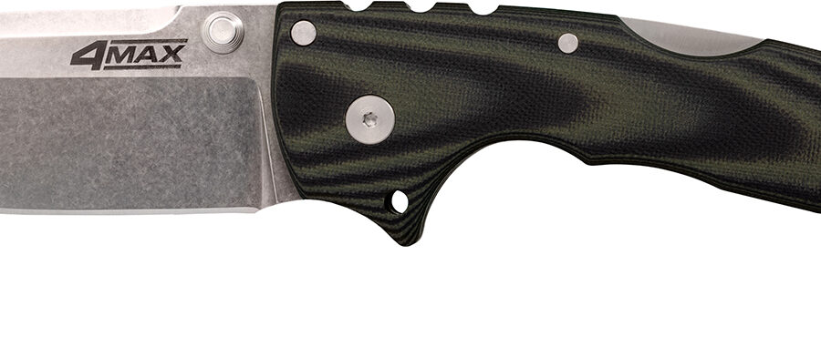 Cold Steel CS62RMA 4-Max Elite 4" Folding Drop Point Stonewashed S35VN SS Blade/6" Black G10 Handle Includes Belt Clip