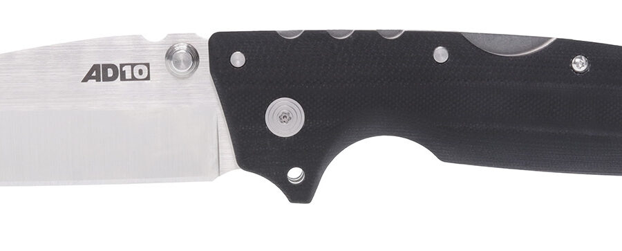 Cold Steel CS28DE AD-10  4" Folding Tanto Plain Stonewashed S35VN SS Blade/Black Scales G10 Handle Includes Belt Clip