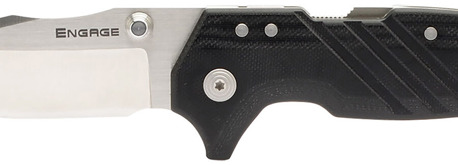 Cold Steel CSFL35DPLC Engage  3.50" Folding Clip Point Plain Satin S35VN SS Blade/4.11" Black G10 Handle Includes Belt Clip