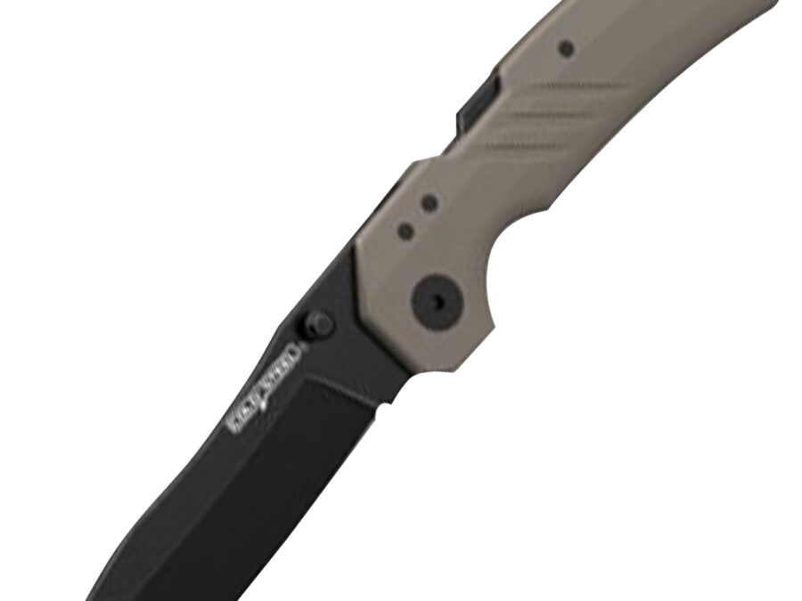 Cold Steel CSFL30DPLTBFZ Engage  3" Folding Tanto Plain Black PVD Stonewashed 4116 SS Blade/4.11" Flat Dark Earth GFN Handle Includes Belt Clip