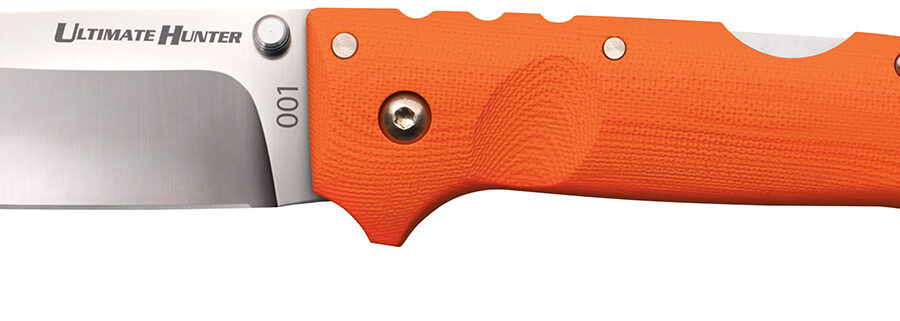 Cold Steel CS30URY Ultimate Hunter  3.50" Folding Drop Point Plain American S35VN Blade/5" Orange G10 Handle Includes Belt Clip