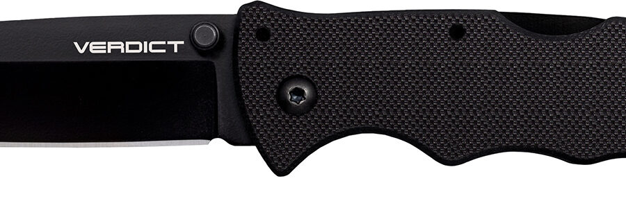 Cold Steel CSFLC3T10A Verdict  3" Folding Tanto Plain Black Matte AUS-10A SS Blade/Black G10 Handle Includes Belt Clip