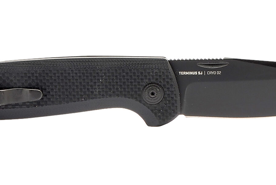 S.O.G SOGTM1005BX Terminus SJ 2.90" Folding Clip Point Plain Stonewashed Cryo D2 Steel Blade/ Blackout G10 Handle Includes Belt Clip