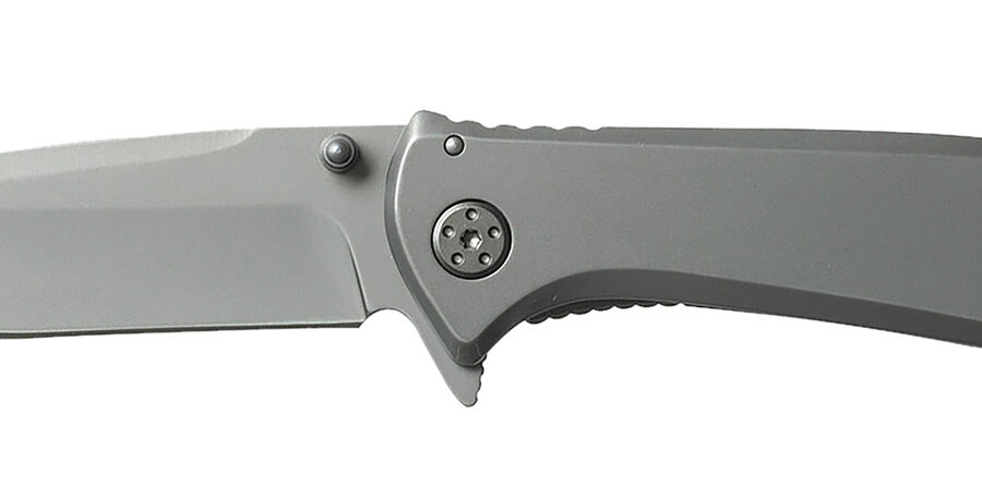 Smiths Products 51010 Titania II 3.50" Folding Drop Point Plain Satin Titanium Coated Stainless Steel Blade/Stainless Steel Handle Includes Pocket Clip