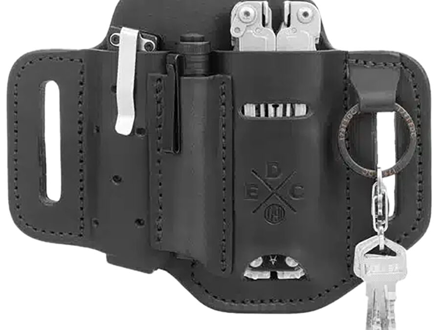 1791 Gunleather STESSFBLKA EDC Standard Easy Slide OWB Black Leather Belt Slide Ambidextrous