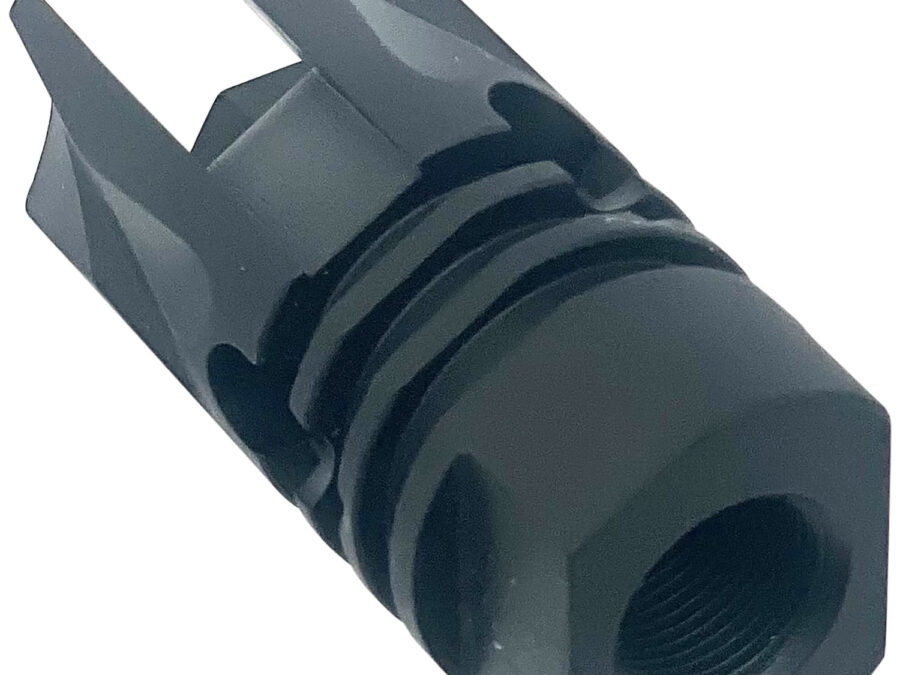LBE Unlimited ARFH-REV REV Flash Hider 5.56mm (223 Cal) Black 1/2"-28 tpi Threads, Crush Washer