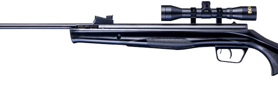 Beeman 10616GP Sportsman Combo Gas Ram 177 Pellet 1rd, Black, Fixed Synthetic Stock, Fiber Optic Sights, 4x32mm Scope