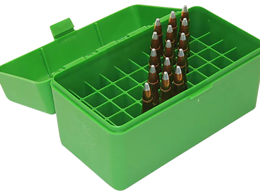MTM Case-Gard RSS5010 Ammo Box Flip-Top 6mm PPC/7mm Green Polypropylene 50rd