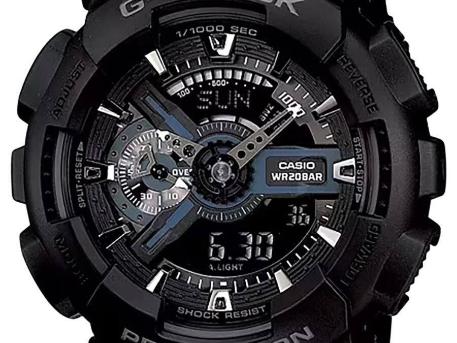 G-shock/vlc Distribution GA1101BCR G-Shock Tactical Black Stainless Steel Bezel 145-215mm
