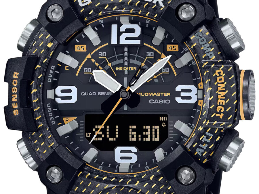 G-shock/vlc Distribution GGB100Y1 G-Shock Tactical MudMaster Keep Time Black/Yellow Size 145-215mm Features Digital Compass