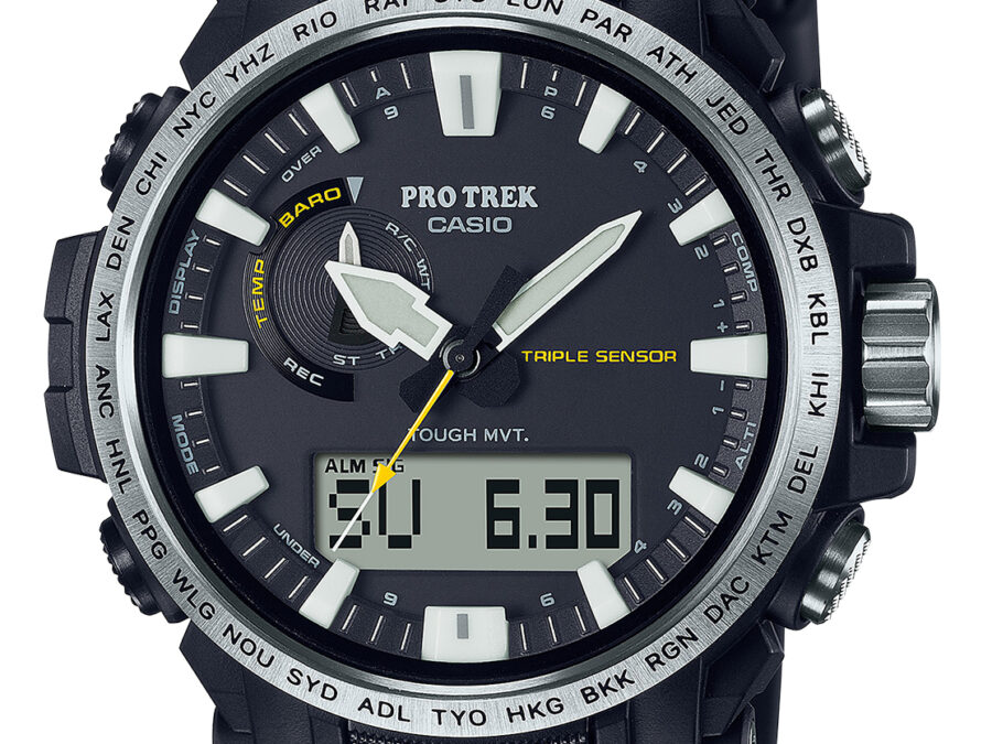 G-shock/vlc Distribution PRW611A Casio Pro Trek Black Size 145-215mm Features Digital Compass