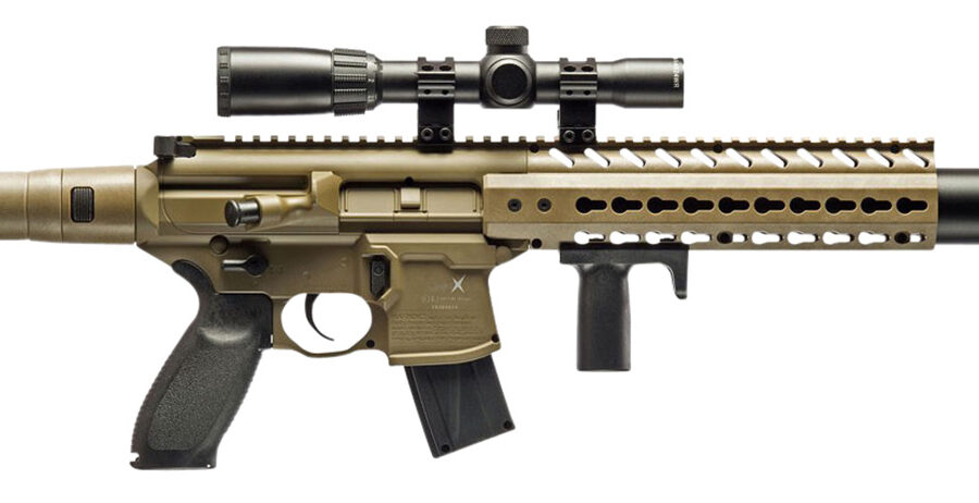 Sig Sauer Airguns AIRMCX MCX Air  CO2 177 Pellet 30rd Flat Dark Earth Flat Dark Earth Synthetic Stoc with 1-4x24mm Scope
