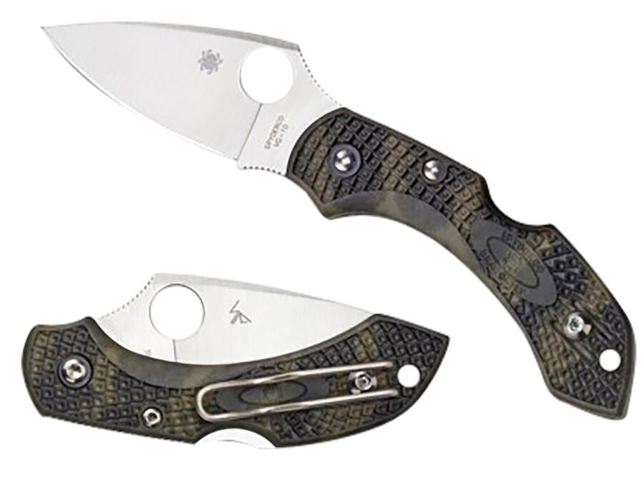 Spyderco C28ZFPGR2 Dragonfly 2  2.30" Folding Plain Satin VG-10 SS Blade/Zome Green Textured FRN Handle Includes Pocket Clip