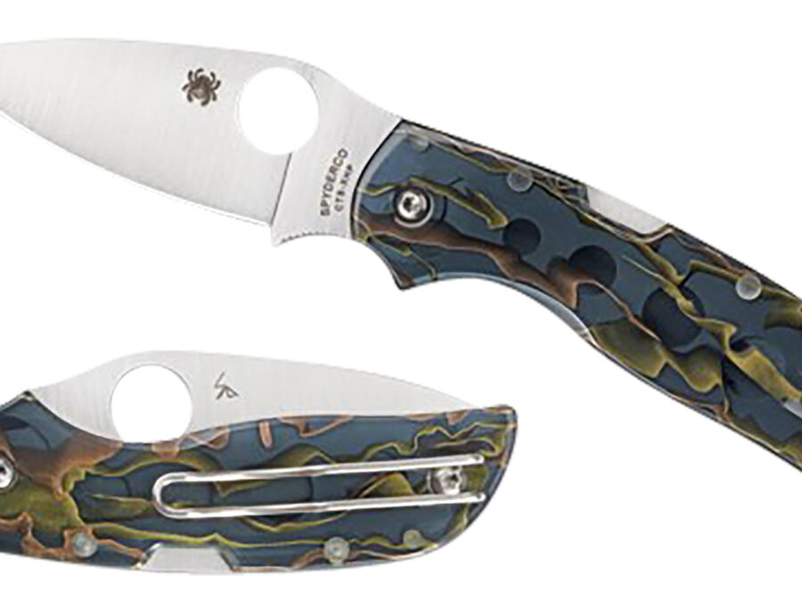Spyderco C152RNP Chaparral Raffir Noble 2.80" Folding Plain Satin CTS XHP Steel Blade/Smoke Colored Acrylic/Brass & Copper Mesh Handle Includes Pocket Clip