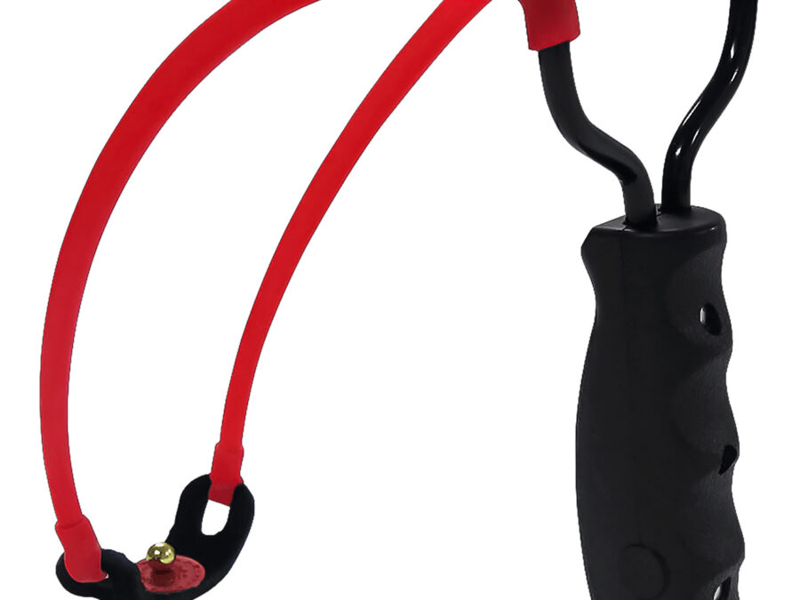 Marksman 3030 Marksman 3030 Traditional Slingshot Red Hyper-Velocity Band Black Molded Handle