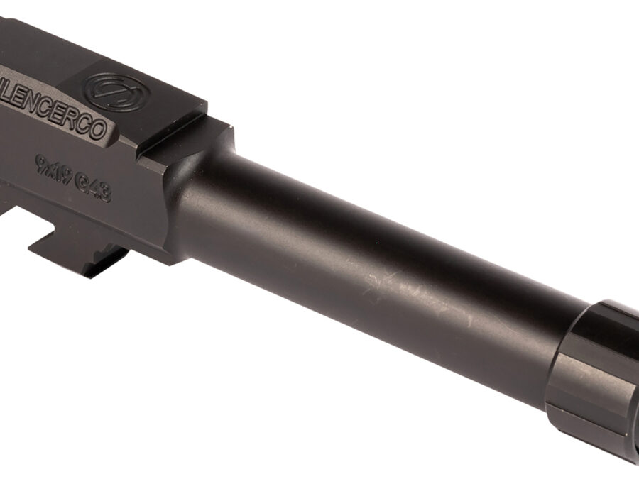 SilencerCo AC5049 Threaded Barrel  3.70" 9mm Luger, Black Nitride Stainless Steel, Fits Glock 43/43X