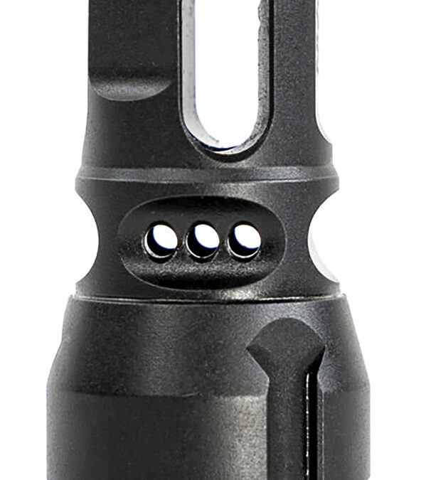 Sons Of Liberty Gun Works NOX9556 NOX9 QD Flash Hider 22 Cal (5.56mm) 1/2"-28 tpi, 3-Prong, 9 Ported Black Steel, Includes Shims, Compatible With Dead Air Sandman/Nomad Suppressors