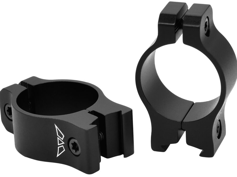 Warne V420M Rimfire Rings Vapor Matte Black Aluminum 1" Tube Low Vertical Split 3/8" Dovetail 0 MOA