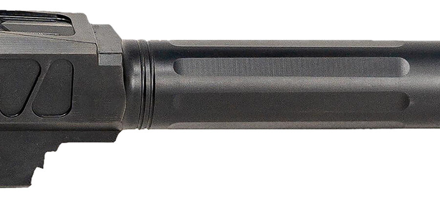 Faxon Firearms GB910N43SGQT Match Series  9mm Luger Compatible w/Glock 43/43X, Black Nitride 416R Stainless Steel, Straight Fluted/Target Crown Barrel