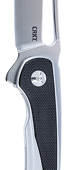 CRKT 6075 Padawan  3.01" Folding Wharncliffe Plain Brushed Satin 14C28N Steel Blade, SS w/G10 Black Overlays Handle