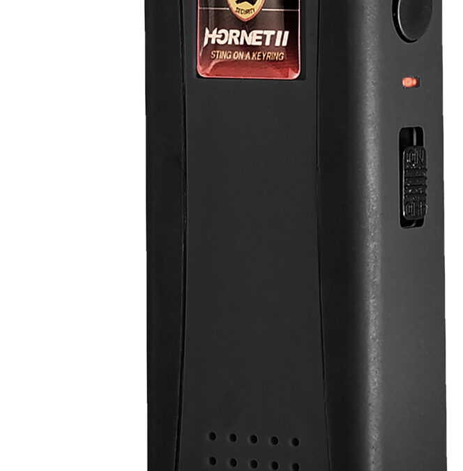 SKYLINE USA INC SGGDH2HVBK Stun Gun Hornet 2 Black Features Flashlight/Alarm Includes Keychain/Siren Alarm/USB Charger