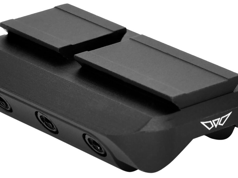 Warne 6112M Red Dot Reflex Mount Shotgun Rib Black Anodized Aluminum Fits Mini RDR Sights w/ACRO Interface