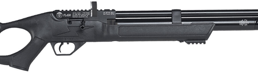 Hatsan USA HGFLASH22 Flash QE Air Rifle 22 Cal Quiet Energy Shrouded Barrel, Black Anodized Aluminum Receiver, Synthetic Thumbhole Stock w/Monte Carlo Cheek Rest, Spring Loaded Rotary Magazine