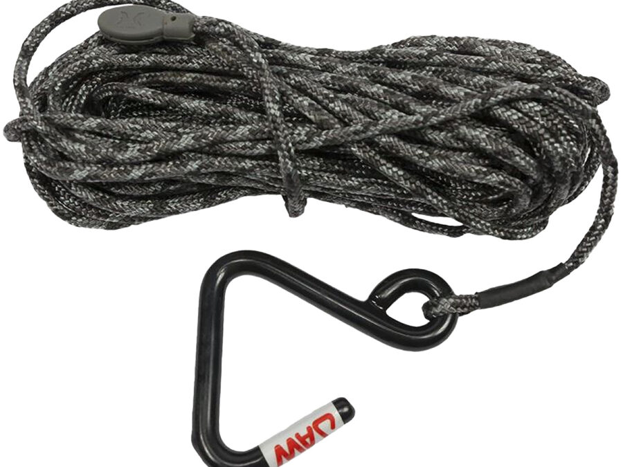 Hawk HWK-HA3032 Jaw Hook Hoist Rope Black 35' Long