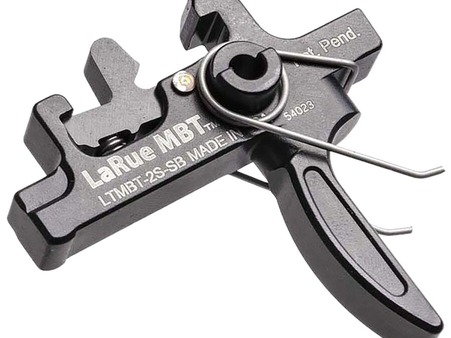 Larue Tactical LTMBT2SSB MBT-2S  Black Two-Stage Straight Fits AR10/AR15