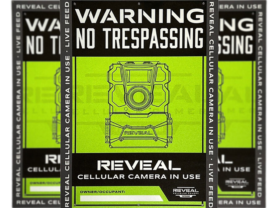 Tactacam/reveal S1 No Trespassing  Sign Durable Plastic