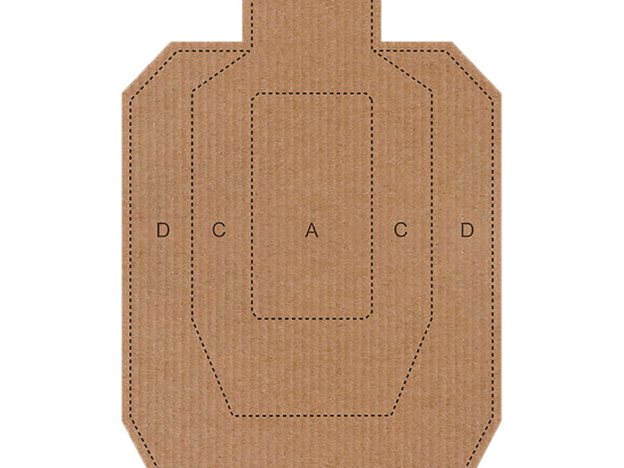 Action Target IPSC-CB IPSC/USPSA Targets  Hanging Cardboard 18" x 30" 100Ct