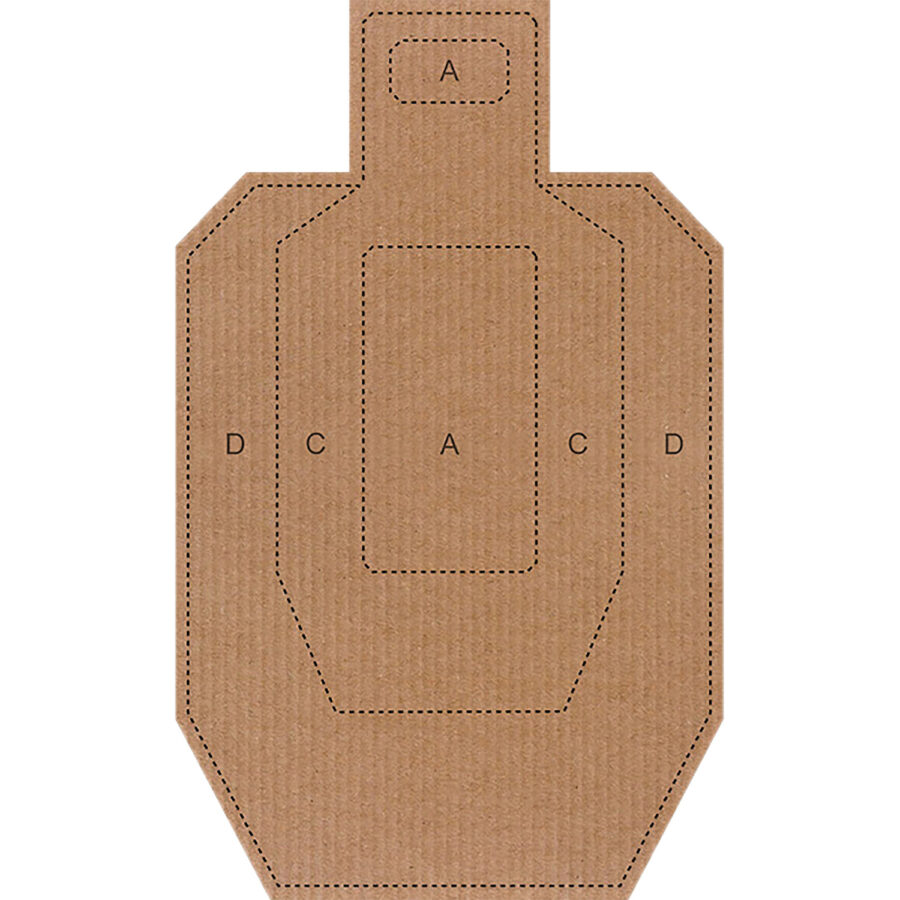 Action Target IPSC-CB IPSC/USPSA Targets  Hanging Cardboard 18" x 30" 100Ct