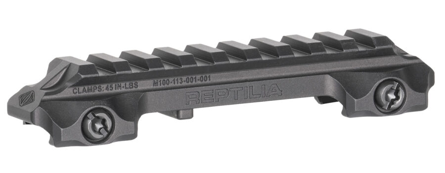 Reptilia LLC 100270 RMU Mount 9 Slot Black 7075-T6 Aluminum Mil-Spec 1913 Picatinny Rail Mount