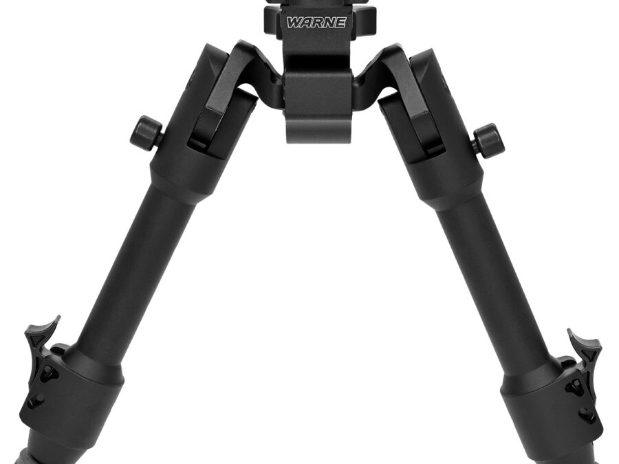 Warne 7904M Skyline Precision Bipod  Folding Black Aluminum/Steel