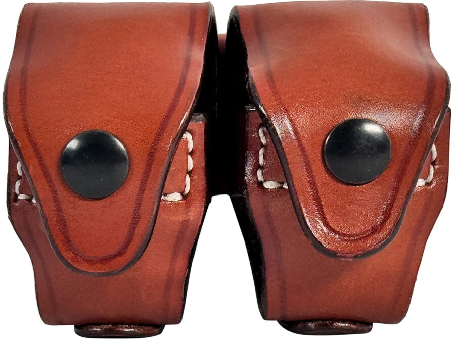 1791 Gunleather RVSLDCBRA Speed Loader Double Carrier Brown Steerhide Compatible w/ 5/6 Shots