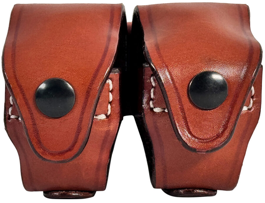 1791 Gunleather RVSLDCBRA Speed Loader Double Carrier Brown Steerhide Compatible w/ 5/6 Shots
