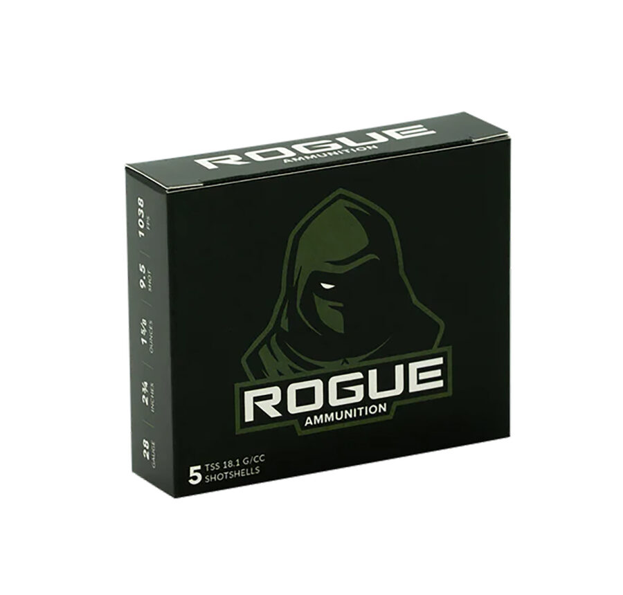 Rogue Ammunition RA-TSS-28-234-158-9. Rogue  28Gauge 2.75" 1 5/8oz 9.5Shot 5 Per Box/20 Case
