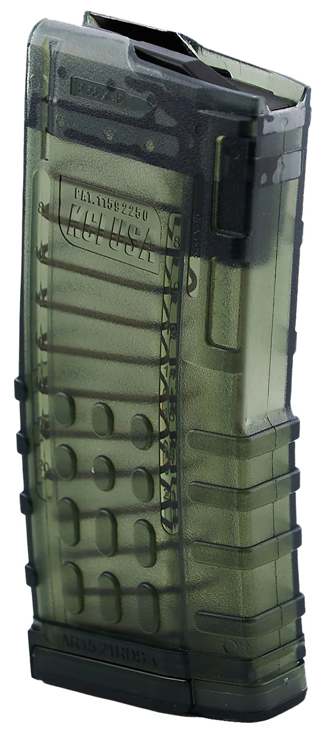 Kci Usa Inc KCIMZ066   21+1 223 Rem Fits AR-15 Translucent Smoke Polycarbonate