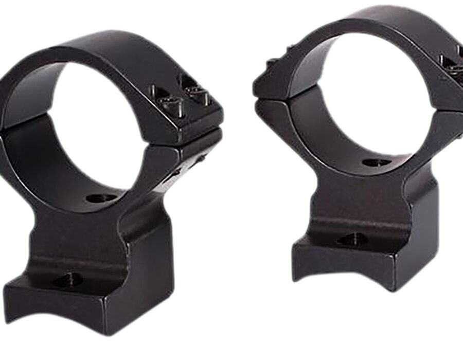 Talley 95X719 Scope Mount/Ring Combo  Black Anodized Aluminum 1" Tube, Savage (8-40) Round Receiver w/Accutrigger, High Rings