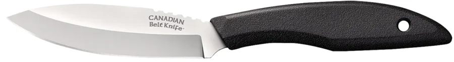 Cold Steel CS20CBL Canadian Belt 4" Fixed Drop Point Plain Cryo Quenched 4116 SS Blade, 4.50" Black Textured Polypropylene Handle