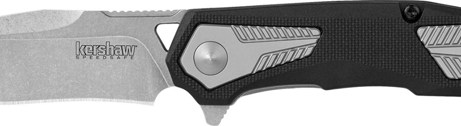 Kershaw 1390 Tremolo  EDC 3.13" Folding Clip Point Plain Stonewashed 4Cr14 Blade, Black GFN/SS Handle