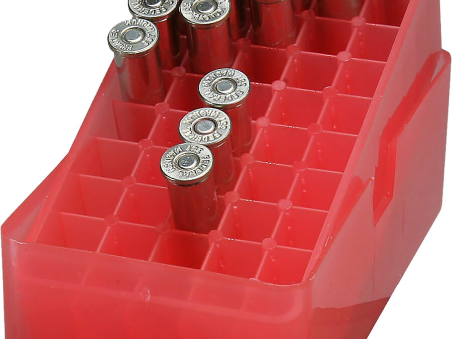 MTM Case-Gard E503841 Slip-Top Ammo Box E-50 38-357 Clear Red 50rds