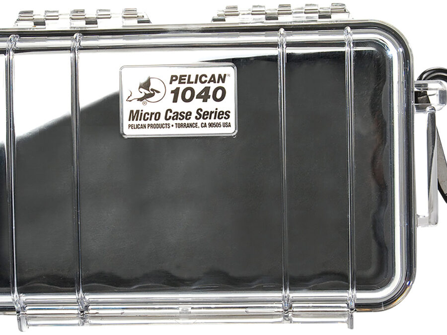 Pelican 1040025100 Micro Case  Black/Clear Polycarbonate 7.50" Long