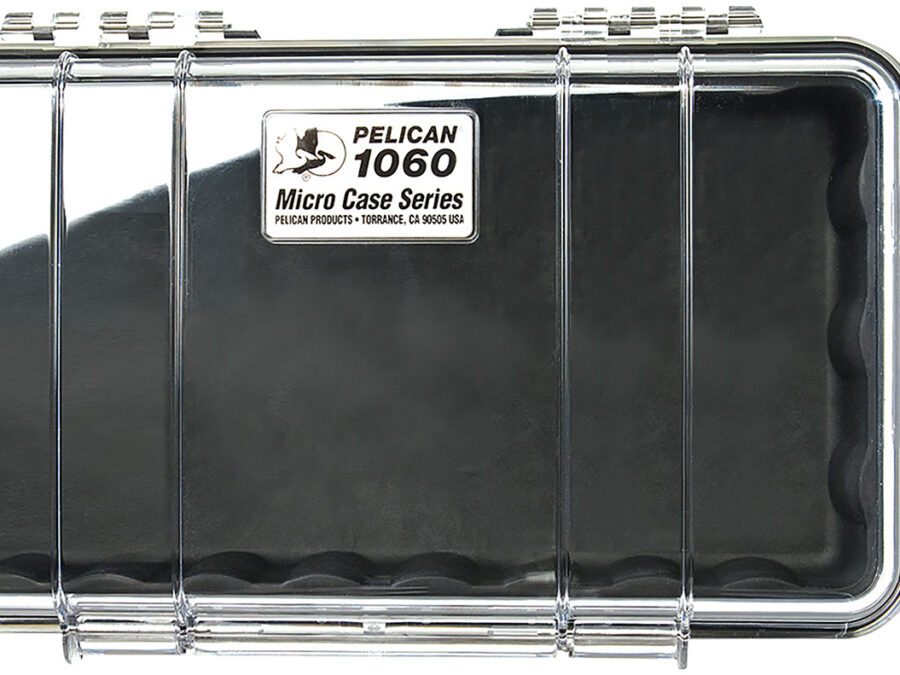 Pelican 1060025100 Micro Case  Black/Clear Polycarbonate 9.88" Long