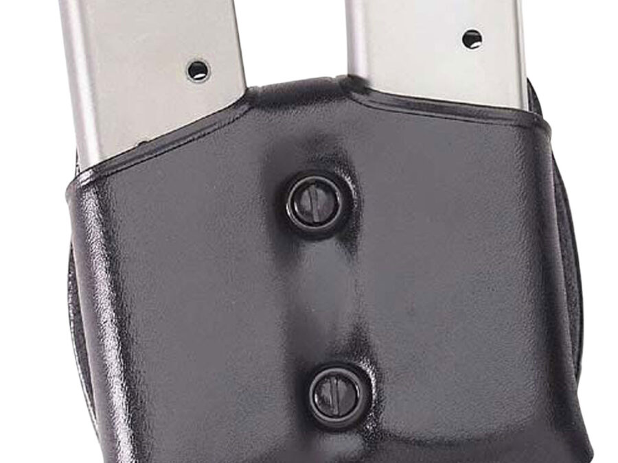 Galco CDM22B CDM Mag Carrier Double Black Leather Belt Loop Belts 1.50-1.75" Wide Compatible w/ Taurus PT140 Ambidextrous Hand