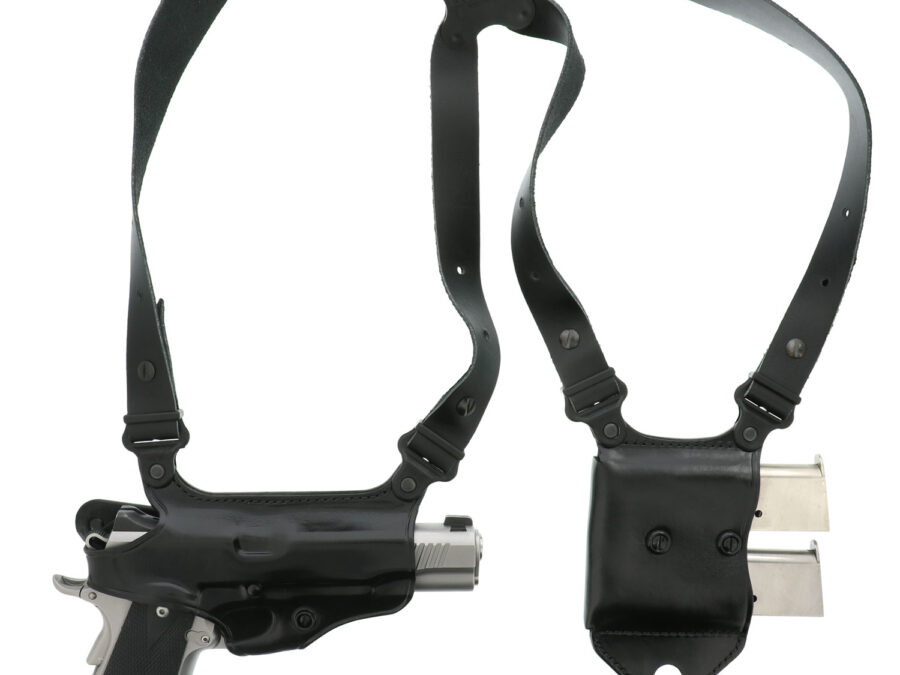 Galco MCII212B Miami Classic II Shoulder System Size Fits Chest Up To 56" Black Leather Harness Fits 1911 Fits 3.50" Barrel Right Hand